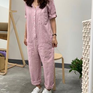 One Another Store Pink Utility Jumpsuit